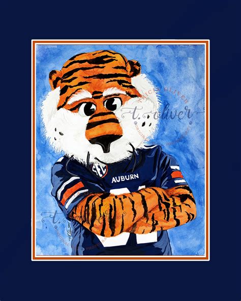 Aubie Auburn Mascot Print Officially Licensed by Auburn University - Etsy