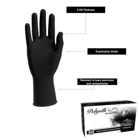 Black Latex Gloves - Exam Grade, Powder Free (4 Mil), 1,000 Gloves ...