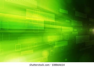 Abstract Green Technology Background Stock Illustration 108864614 ...