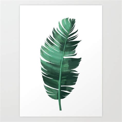 Banana Leaf Art Print by bignosework | Society6 in 2020 | Banana leaf art, Leaf art, Art prints