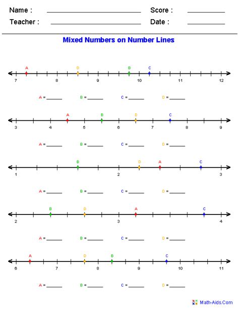 Plotting Rational Numbers On A Number Line Worksheet - Printable Word Searches