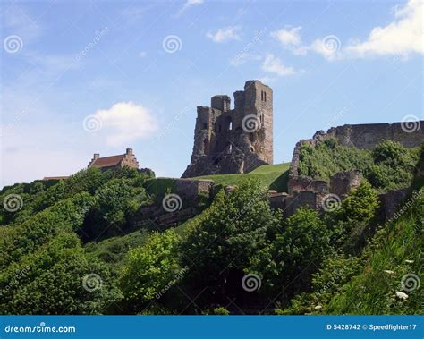 Scarborough Castle view stock photo. Image of ruined, north - 5428742