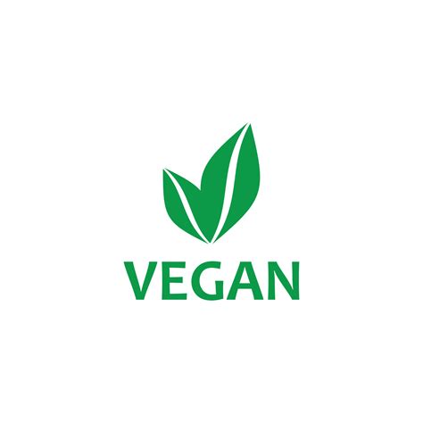 vegan design logo with two leaves 21573846 Vector Art at Vecteezy