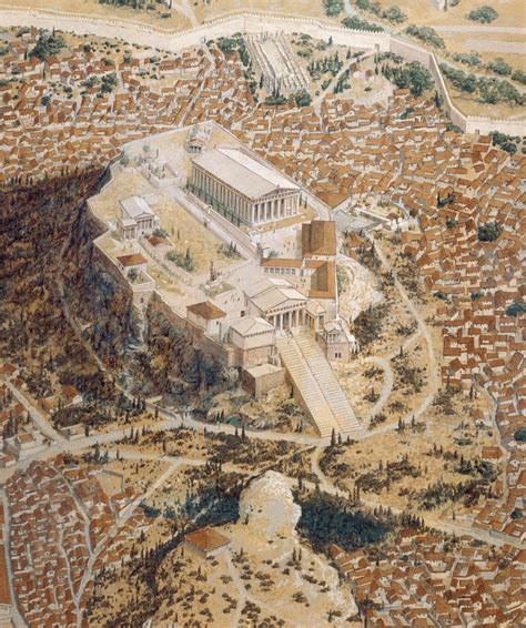 3.16 "Reconstruction view of the Acropolis", Athens, Greece, at the ...