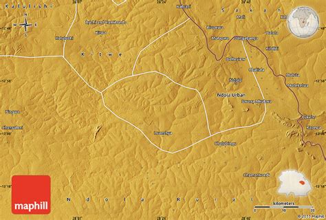 Physical Map of Luanshya