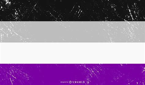 Asexual Pride Flag Grunge Vector Download