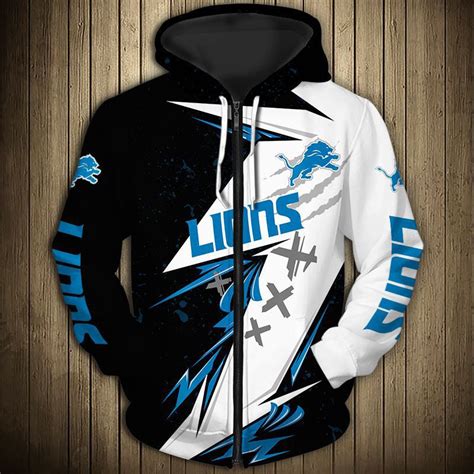 Detroit Lions Hoodies Thunder graphic gift for men -Jack sport shop