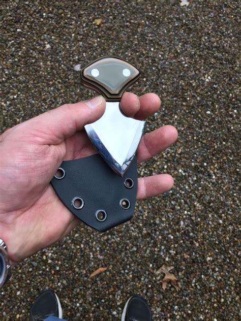My latest Push dagger, O-1 tool steel, G10 scales, kydex sheath Benchmade Knives, Neck Knife ...