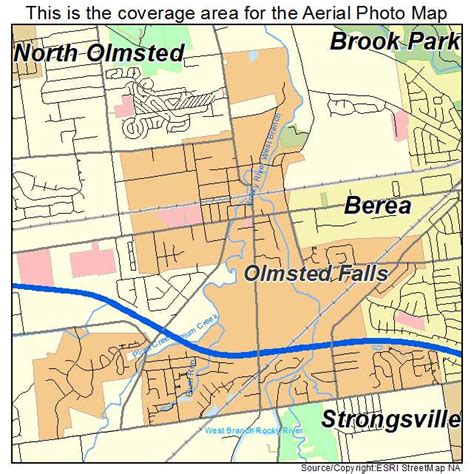 Aerial Photography Map of Olmsted Falls, OH Ohio