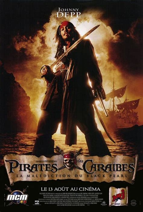 Pirates of the Caribbean: The Curse of the Black Pearl Movie Poster ...