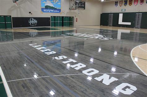 Laker High School gym gets new floor