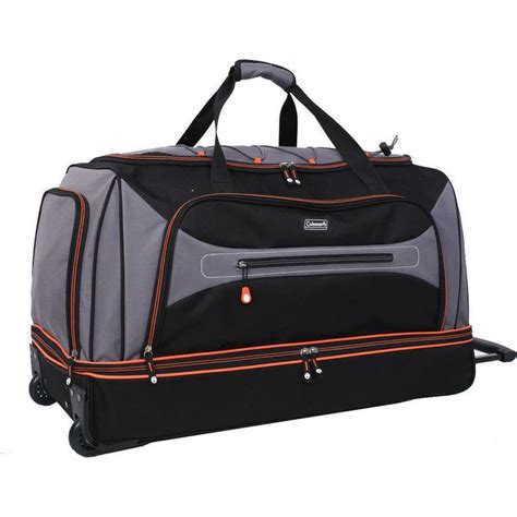 Coleman 30" Grey Rolling Duffle Lightweight Carry-On Travel Luggage Bag ...