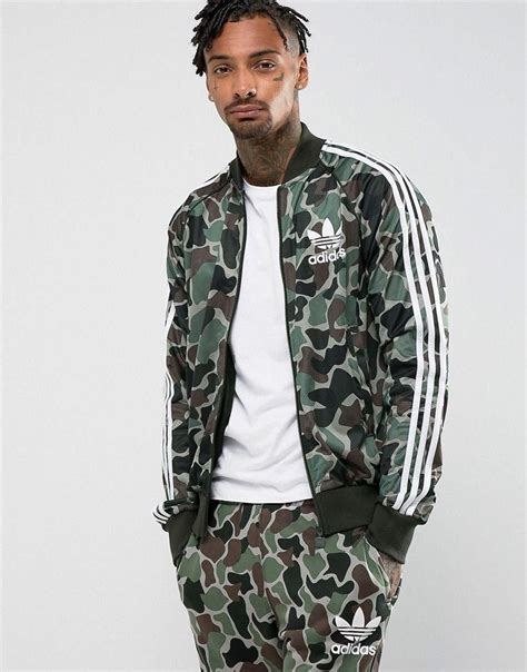 ADIDAS ORIGINALS SUPERSTAR CAMO TRACK JACKET IN GREEN CD9303 - GREEN. # ...