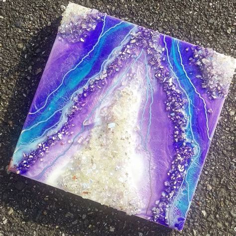 Resin geode, resin art, geode art, crystal art