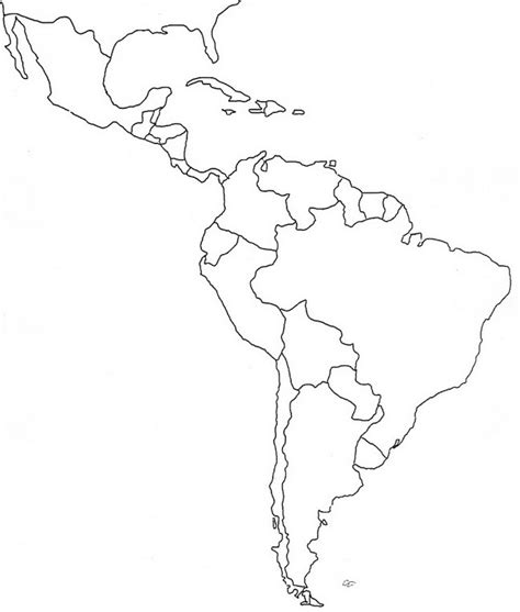 Printable Blank Maps Of South America