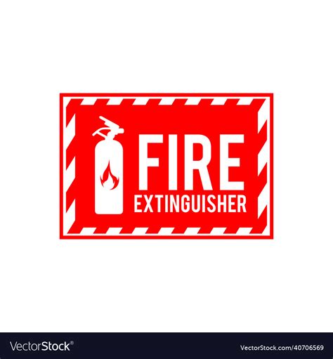 Fire extinguisher label sticker info design Vector Image