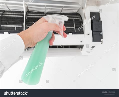 Modern Airconditioner Unit Service Cleaning Filter Stock Photo ...