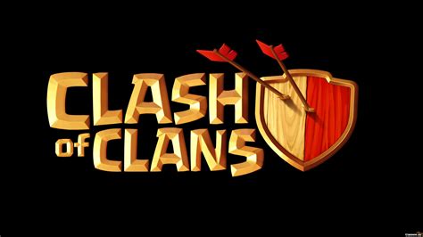 Clash of Clans logo black bg - Clash of Clans Wallpapers | Clasher.us