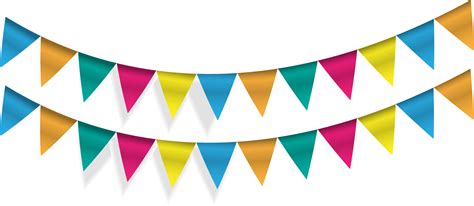 Download Banner Library Pennon Party Bunting Vector Flags Transprent - Triangle Flag Banners ...