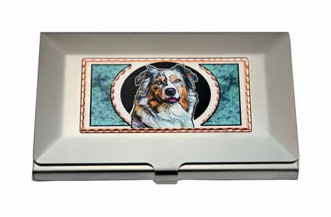 Australian Shepherd Dog Card Case, Dog Theme Unique Gifts Wholesale