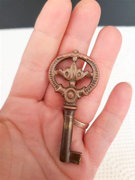 The Unique Brass Key for Wardrobe Vintage Italy 1950s Antique | Etsy