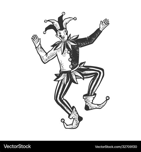 Jester sketch Royalty Free Vector Image - VectorStock