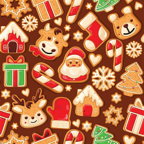 cookinf pattern Gingerbread background 29789496 Vector Art at Vecteezy