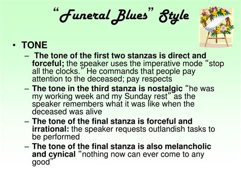 Funeral Blues Poem - Blogs