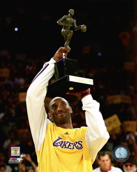 Kobe Bryant with the 2008 NBA MVP Trophy Photo Print - Walmart.com