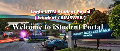 Login UiTM Student Portal ( istudent / SIMSWEB )