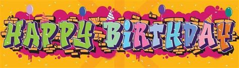 Happy Birthday Graffiti Vector Art, Icons, and Graphics for Free Download