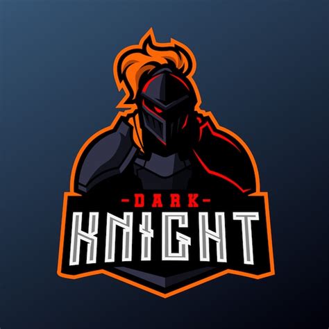 Premium Vector | Dark knight for sport and esports isolated on dark background