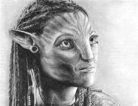 Coloriage Personnage Neytiri d'Avatar dessin gratuit à imprimer