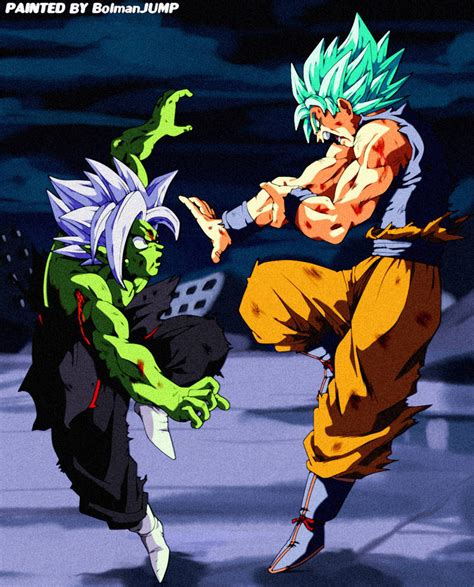 Goku vs Zamasu manga color by bolman2003JUMP on DeviantArt