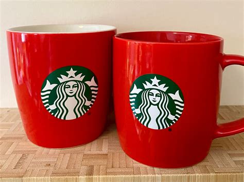 Mug Starbucks Red Mugs With Logo Collectible 11 Oz. Sold per One Mug - Etsy