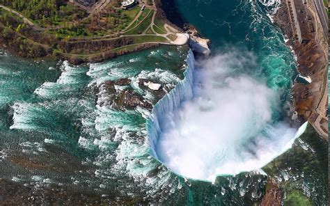 landscape, Nature, Aerial View, Niagara Falls, Canada, River, Waterfall ...