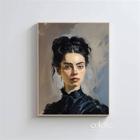 Lady Portrait Vintage Oil Painting PRINTABLE Wall Art Digital Download ...