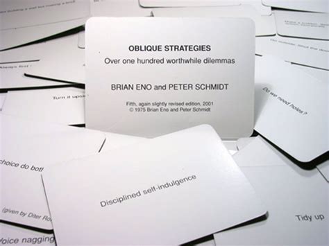 Brian Eno's Oblique Strategies | Expertly Chosen Gifts