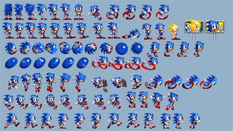 some edited classic sonic sprites. by TheGoku7729 on DeviantArt