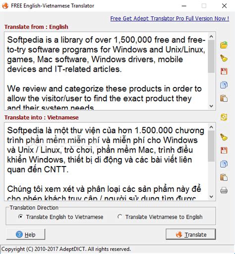 English to Vietnamese Translator 4.0 - Download, Review, Screenshots