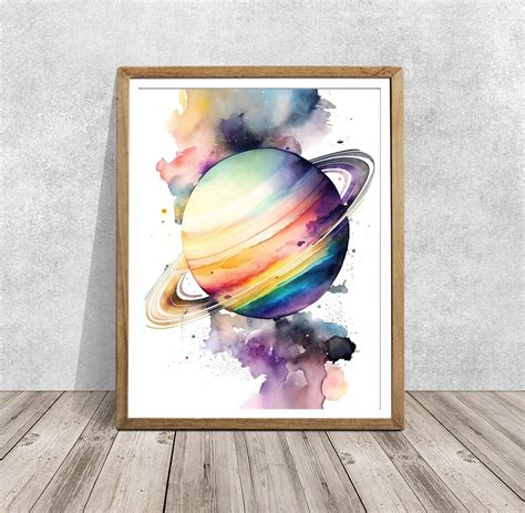 Saturn, Planet Art, Planet Painting, Planet Wall Decor, Planet Gift, SATURN, Saturn Art, Cosmic ...