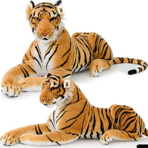 Details about XXL Plush Tiger Lying 136 cm - Extra Large Stuffed Animal ...