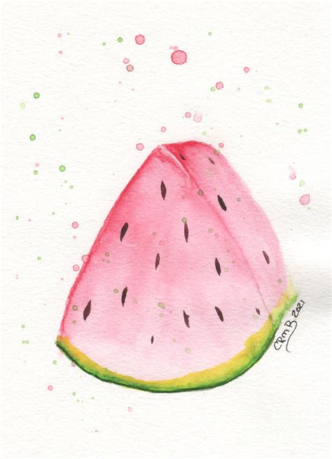 Watermelon Slice Painting by Candace Bailly | Pixels