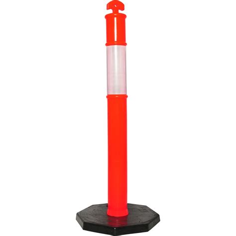 Whites On-Site 1050mm PVC Safety Bollard With 5kg Base I/N 1090296 | Bunnings Warehouse