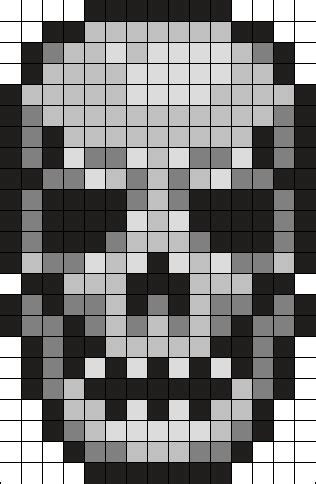 Calavera Malosa Kandi Pattern | Pixel art grid, Pixel art pattern, Pixel art