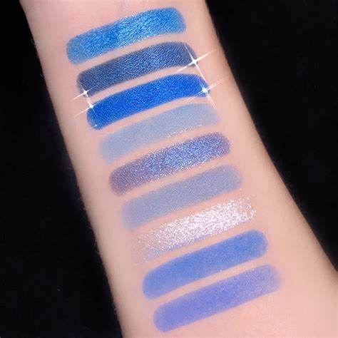 Buy AMY'S DIARY Blue Eyeshadow Palette Glitter Eye shadow Makeup ,Navy ...