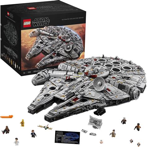 LEGO 75192 Star Wars Millennium Falcon, UCS Set for Adults, Model Kit to Build with Han Solo ...