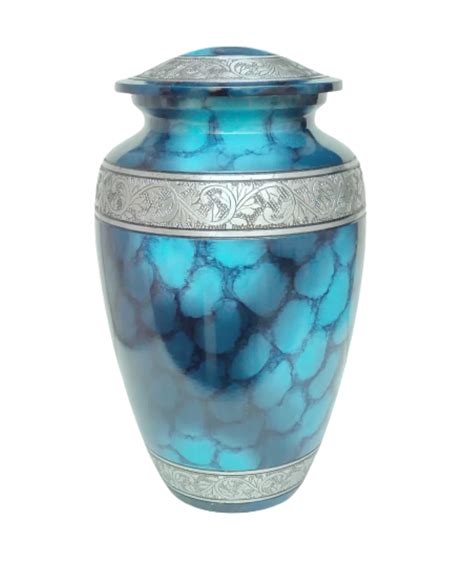 Sky Blue Silver Aluminium Cremation Urns, Size: 13 Inch (H) at Rs 1350 ...