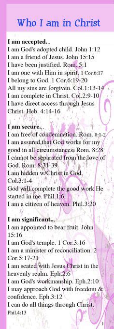 36 I am--Who I am in Christ ideas | bible verses, bible quotes, christ