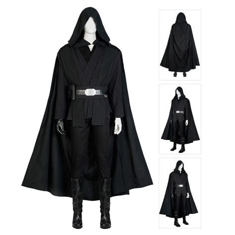 Star Wars The Mandalorian Luke Skywalker Cosplay Costume Black Suit